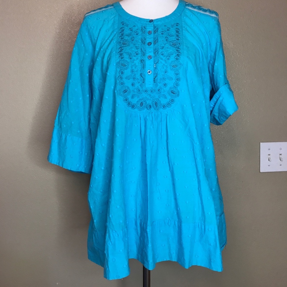 DENIM 24/7 Turkoise Tunic Top
